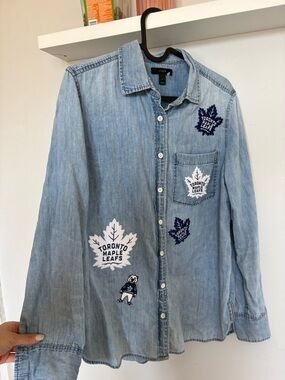 J. Crew Light Wash Denim Button-Up Shirt